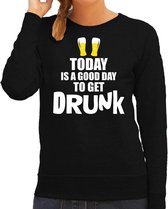 Zwarte bier fun sweater / trui good day to get drunk voor dames XL