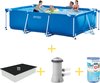 Zwembad - Frame Pool - 300 x 200 x 75 cm - Inclusief Solarzeil, Filterpomp & Filter