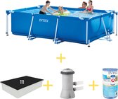 Piscine - Frame Pool - 300 x 200 x 75 cm - Y compris voile solaire, pompe de filtration et filtre