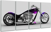 Peinture de verre de moteur | Gris, noir, violet | 160x80cm 4 Liège | Tirage photo sur verre | F002047