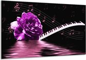 Peinture sur verre rose | Violet, blanc, noir | 120x70cm 1Hatch | Tirage photo sur verre |  F003874