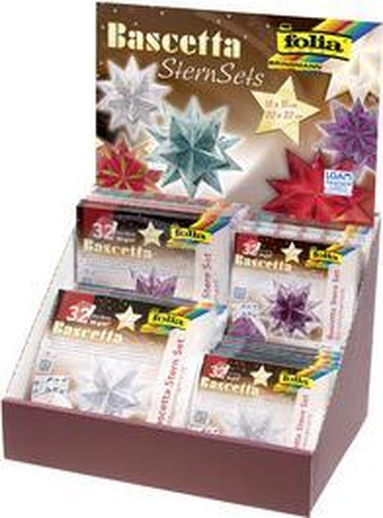 Folia Vouwbladen Basics 80 G/m², 50 Vellen Gesorteerd In 5 Motieven 15 X 15 Cm Blauw