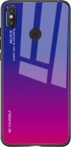 Voor Xiaomi Mi Mix Gradient Color Glass Case (rood blauw)