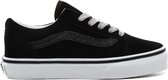 Vans - Meisjes Sneakers Vans Old Skool (Glitter Sidestrip) - Zwart - Maat 29