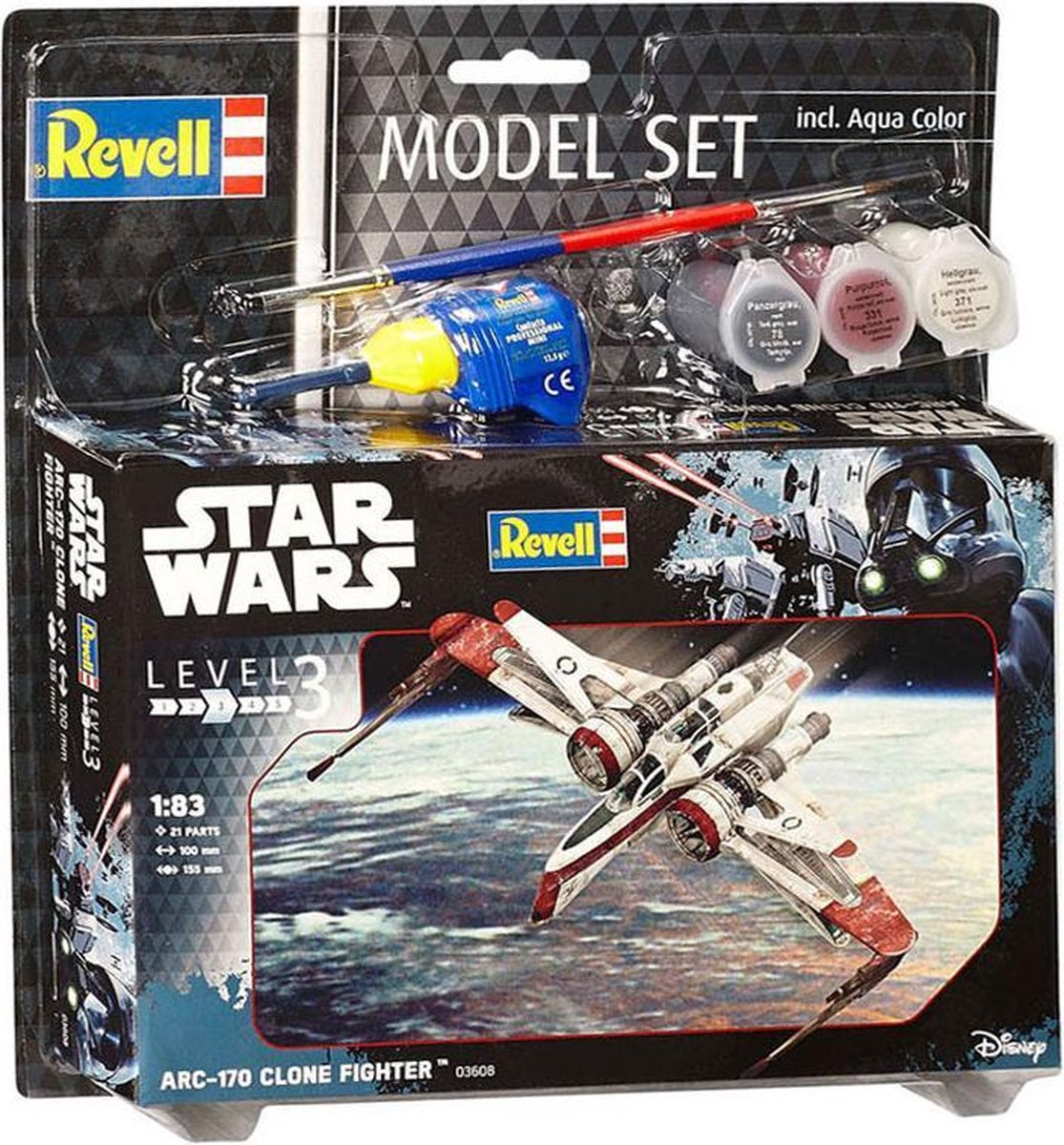 expositie Vroegst Spelling Revell Model Set ARC-170 Fighter Montagekit Ruimteveer | bol.com