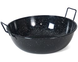 Gerimport Wokpan Honda 30 Cm Rvs/bijenwas Zwart