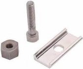 adapterplaat Jumbo 7l4e 50 mm aluminium zilver