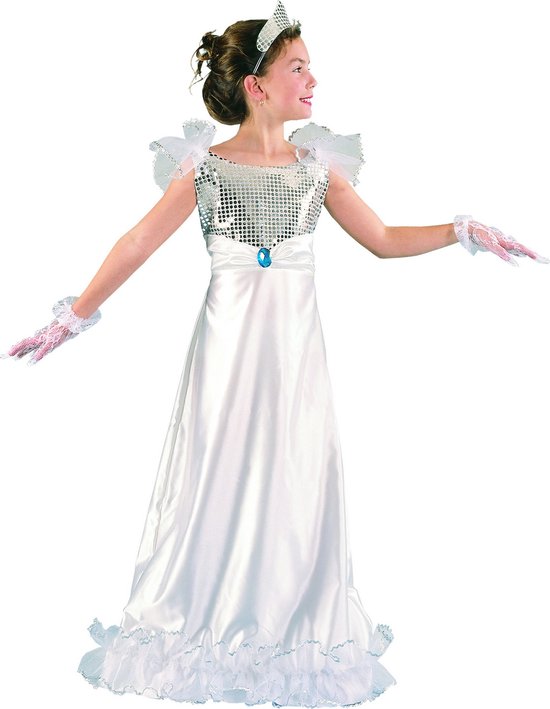 Verkleedkostuum prinses wit voor meisjes Carnavalskleding - Verkleedkleding  - 128/134" | bol.com