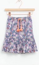 Sissy-Boy - Lila rokje met all over bloemenprint en lurex