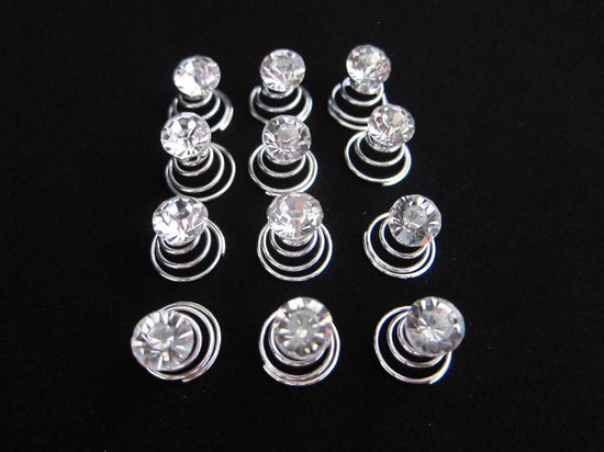 ondersteboven ontploffen Berouw Xabi - Curlies zilver | Diamant | Spiraal | Haarcurlies | Haarsieraad -  Haarversiering... | bol.com