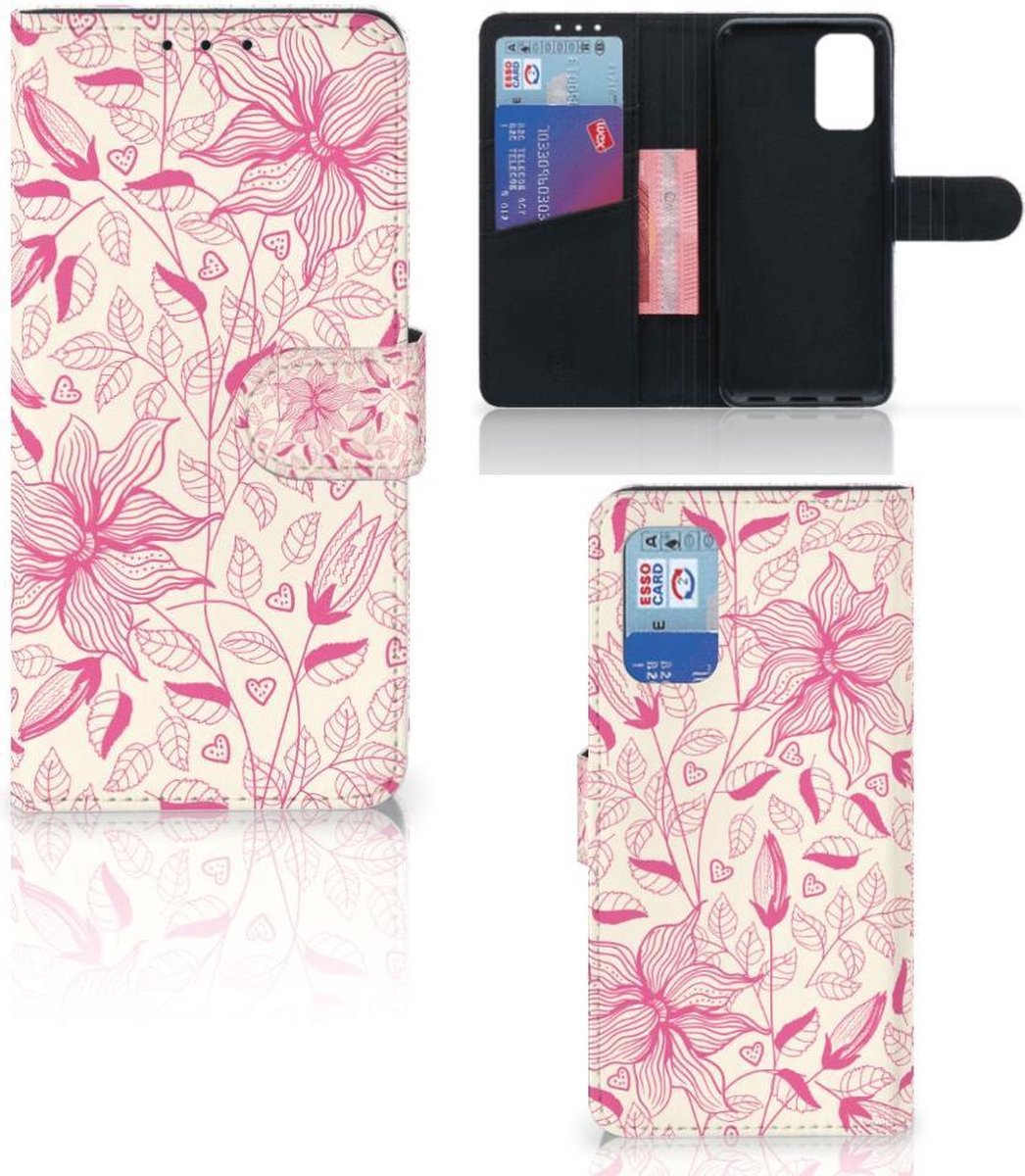 Samsung Galaxy A32 4G Hoesje Pink Flowers