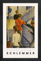 JUNIQE - Poster in houten lijst Schlemmer - Bauhaus Stairway -30x45