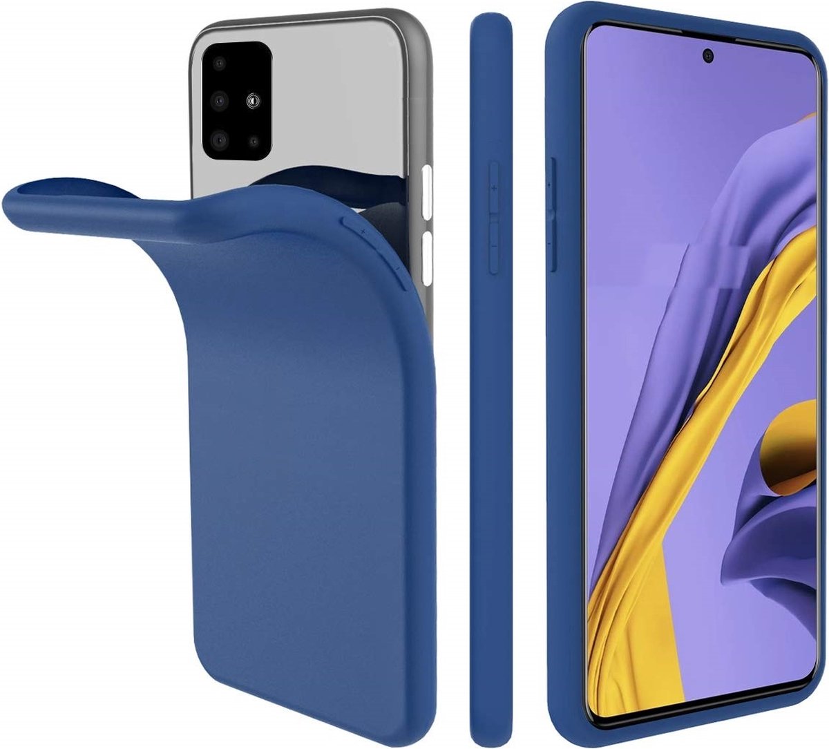 Nano Silicone backcover hoesje Geschikt Voor Samsung Galaxy A51 - Blauw