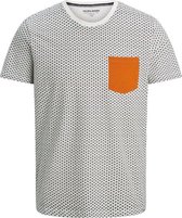 Jack & Jones T-shirt Jorcanyon Pocket Tee Ss Crew Neck 12189666 Cloud Dancer/reg/aop Mannen Maat - XXL