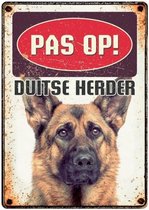 Plenty Gifts Waakbord Hond Duitse Herder 21 X 14,8 Cm Staal