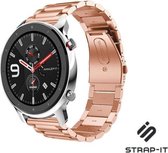 Stalen Smartwatch bandje - Geschikt voor  Xiaomi Amazfit GTR stalen band - rosé goud - 47mm - Strap-it Horlogeband / Polsband / Armband