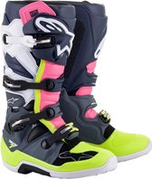 Alpinestars Tech 7 Donkergrijs Donkerblauw Roze Fluo - Maat 11 - Laars