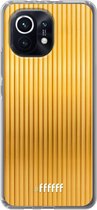 6F hoesje - geschikt voor Xiaomi Mi 11 -  Transparant TPU Case - Bold Gold #ffffff