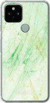 6F hoesje - geschikt voor Google Pixel 5 -  Transparant TPU Case - Pistachio Marble #ffffff