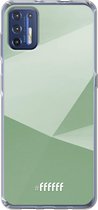 6F hoesje - geschikt voor Motorola Moto G9 Plus -  Transparant TPU Case - Fresh Geometric #ffffff