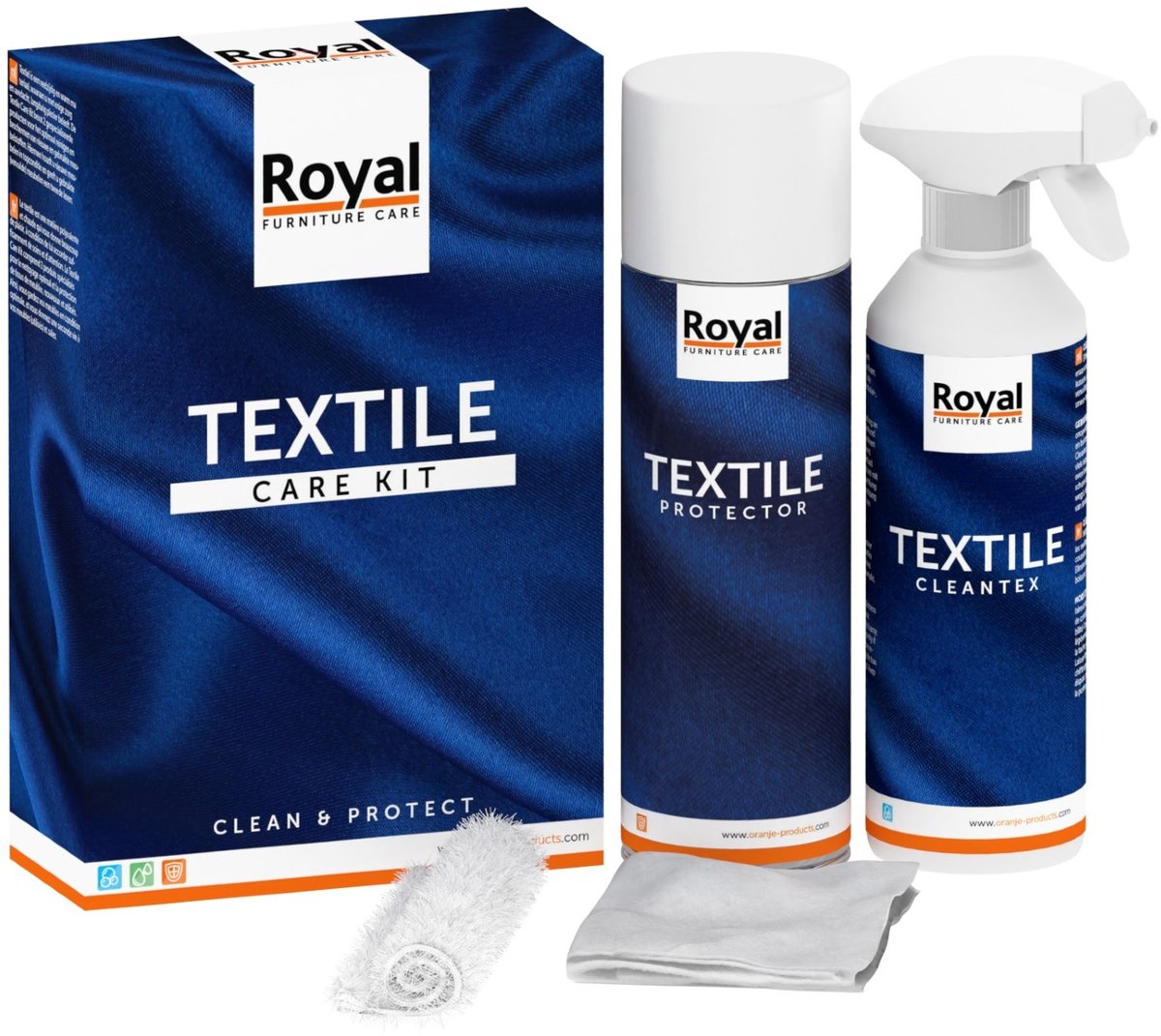 Textile Care Kit - Protector en Spray 2x 500 ml - Transparant - Vloeistof Textiel - Royal Oranje Furniture Care