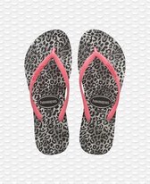 Havaianas Slim Leopard Dames Slippers - Black - Maat 39/40