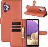 Book Case - Samsung Galaxy A32 5G Hoesje - Bruin