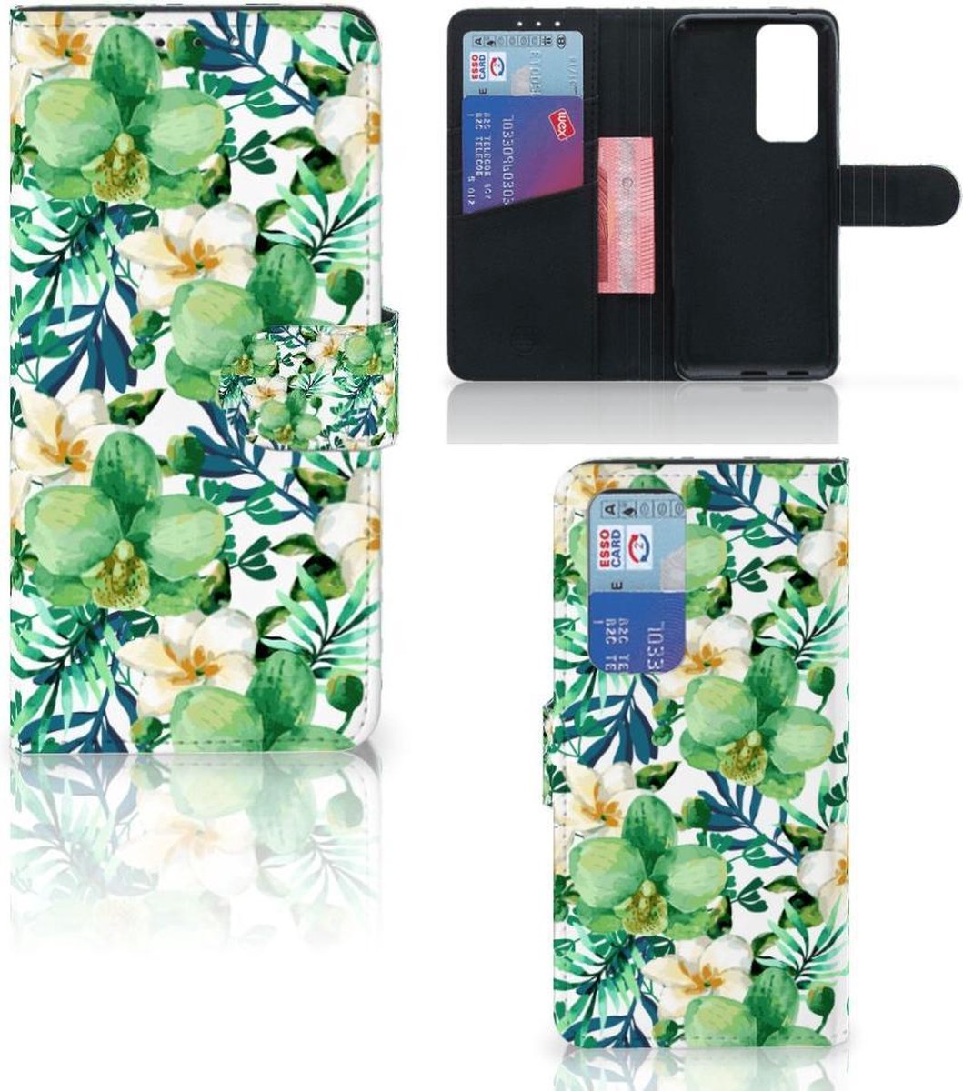OPPO Find X3 Neo 5G Hoesje Orchidee Groen