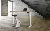 Ergonomisch elektrische verstelbaar zit/sta bureau Teez breed 120CM diep  bladkleur Antraciet eiken framekleur Zwart (RAL9011)