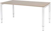 Verstelbaar Bureau - Domino 160x80 Havana Kersen - wit frame