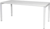 Verstelbaar bureau - Slinger 200x80 grijs - wit frame