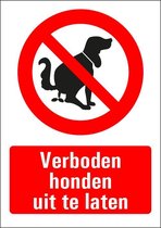 Panneau interdit aux chiens - plastique 148 x 210 mm
