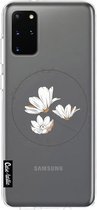 Casetastic Samsung Galaxy S20 Plus 4G/5G Hoesje - Softcover Hoesje met Design - Line Art Flower Print