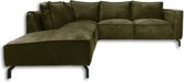 Hoekbank Links 2.5-zits Morgan - 248x261x88 - Adore 59 Moss groen - Velours