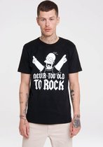 Logoshirt - T-shirt Unisex - The Simpsons - Never Too Old To Rock - Small