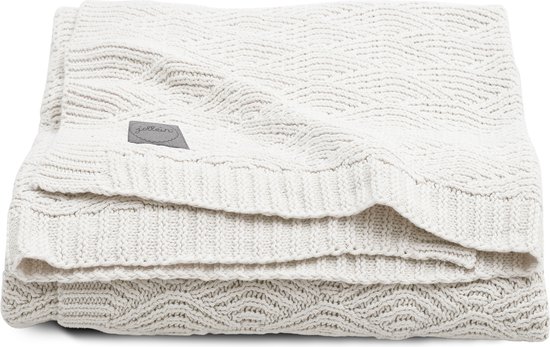 Jollein Baby Deken Ledikant 100x150cm River Knit - Cream White