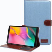 Samsung Galaxy Tab A7 Lite Hoes Jeans Portemonnee Baby Blauw