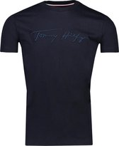 Tommy Hilfiger T-shirt Blauw Normaal - Maat S - Heren - Herfst/Winter Collectie - Katoen