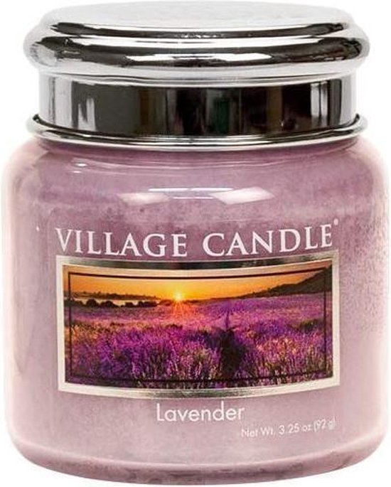 Village Candle Geurkaars - Lavender Ø6 x 7 cm Wax Lila