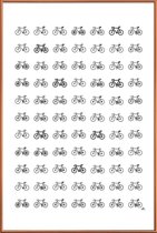 JUNIQE - Poster met kunststof lijst Bike Variations -30x45 /Wit &