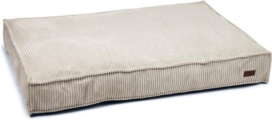 Designed by Lotte hondenkussen Ribbed Lichtgrijs 120 x 80 cm - Hond