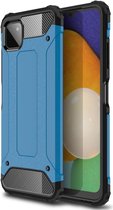 Samsung Galaxy A22 5G Hoesje Shock Proof Hybride Back Cover Lichtblauw