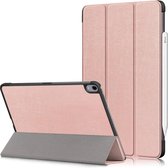 iPad Air 2020 Hoes - iPad hoes 2020 - iPad Air 4 10.9 Bookcase - Trifold Smart hoesje Rose Goud