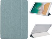 Hoes geschikt voor iPad 2021 / 2020 / 2019 (9e/8e/7e Generatie / 10.2 inch) Groen Tri-fold Fabric Stof shockproof silicone case