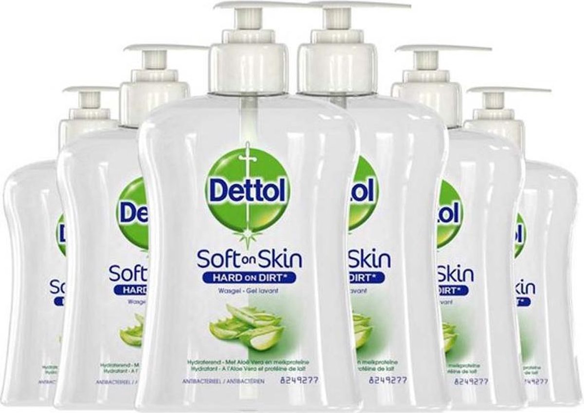 Dettol Handzeep - Antibacterieel - Verzachtend - Alo Vera - 6 x 250 ml