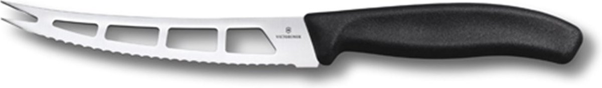 Victorinox Swiss Classic Series Getande Boterkaasmes - 13 cm, zwart
