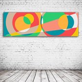 Miami 1965 Canvas - 145 x 45 cm - Canvasprint - Op dennenhouten kader - Geprint Schilderij - Popart Wanddecoratie