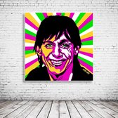 Pop Art Iggy Pop Acrylglas - 80 x 80 cm op Acrylaat glas + Inox Spacers / RVS afstandhouders - Popart Wanddecoratie