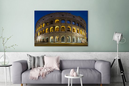 Colisée à Rome toile 2cm 120x80 cm - Tirage photo sur toile (Décoration murale salon / chambre)