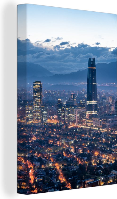 Santiago by night toile 2cm 90x140 cm Tirage photo sur toile